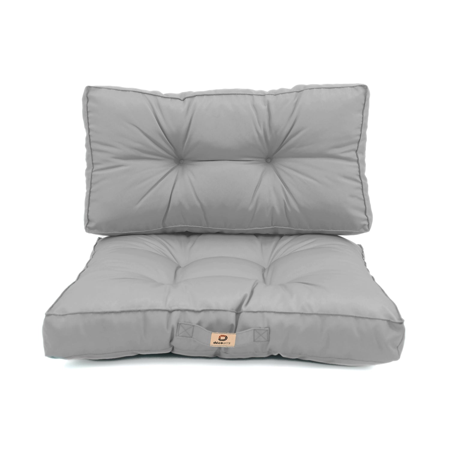 Coussins pour salon de jardin capitonné 60x60cm Gris galet - Deco-arts.fr