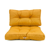 Coussins pour salon de jardin capitonné 60x60cm jaune - Deco-arts.fr