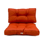 Coussins pour salon de jardin capitonné 60x60cm orange - Deco-arts.fr