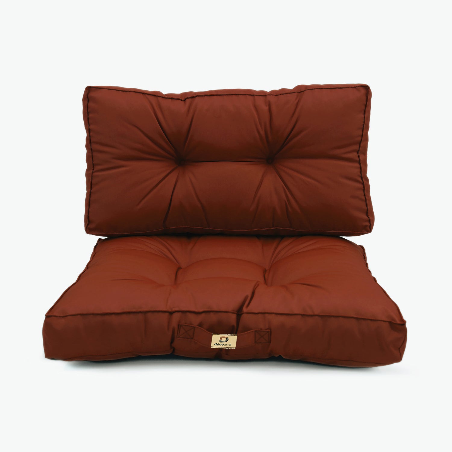 Coussins pour salon de jardin capitonné 60x60cm Terracotta - Deco-arts.fr