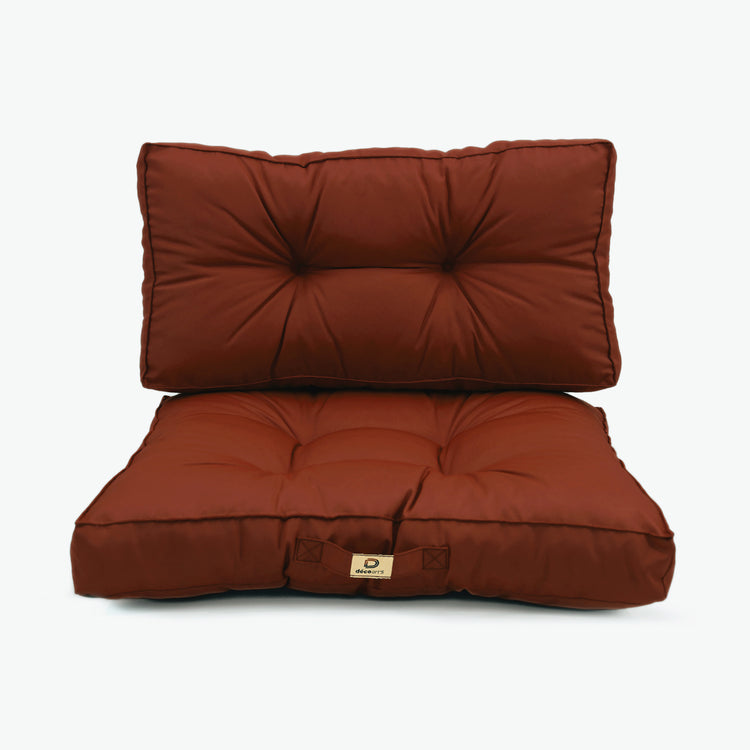 Coussins pour salon de jardin capitonné 60x60cm Terracotta - Deco-arts.fr