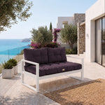Tufted Bench Cushion Set 120x60 Carbon Grey - Thick 15cm (1 Seat + 2 Backrests)