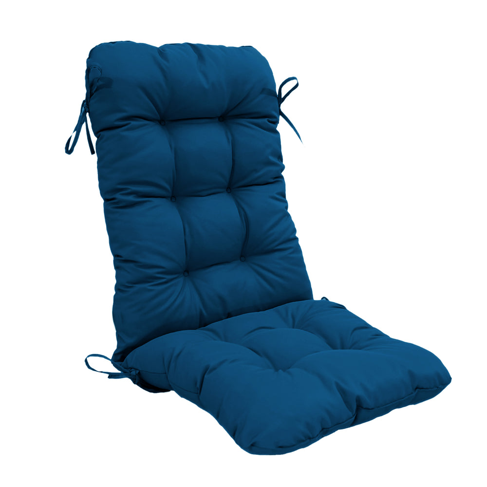 Coussin Chaise Dossier Haut 120x50 Bleu Pétrole, tissu anti-UV et déperlant
