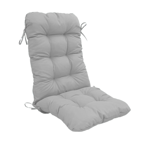 Coussin pour chaise avec dossier - Capitonné -  50x120x8cm - Gris galet - Deco-arts.fr