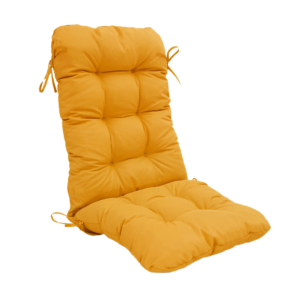 High-Back Chair Cushion 120x50 Yellow, UV-resistant, water-repellent fabric