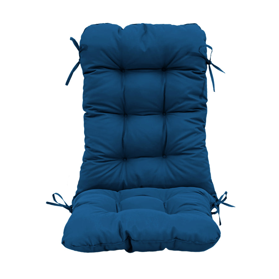 Coussin de dossier haut pour fauteuil ou canapé, bleu pétrole capitonné, 120x50 cm, confort 8cm, Deco-arts.fr