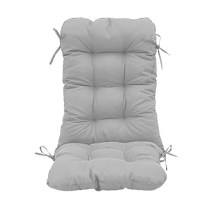 Coussin Chaise Dossier Haut 120x50 Gris Galet - Capitonné (Confort 8cm)