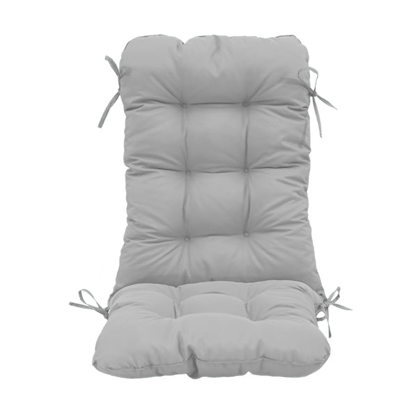 Coussin pour chaise avec dossier - Capitonné -  50x120x8cm - Gris galet - Deco-arts.fr