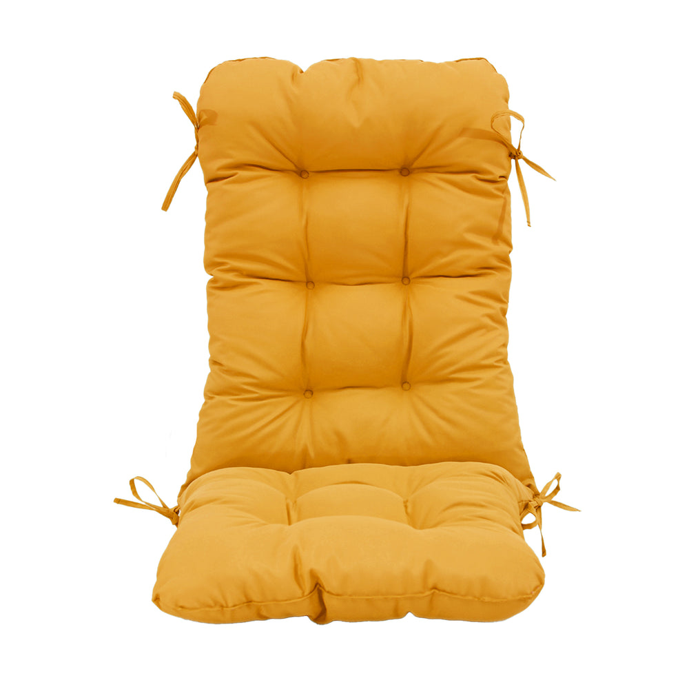 High-Back Chair Cushion 120x50 Yellow, 8 cm thick