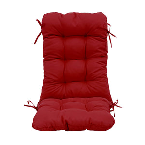 Coussin Chaise Dossier Haut 120x50 Rouge - Capitonné (Confort 8cm)