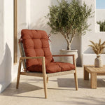 High-Back Chair Cushion 120x50 Terracotta - Tufted (Comfort 8cm)