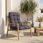 High-Back Chair Cushion 120x50 Carbon Grey - Tufted (Comfort 8cm)