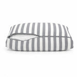 Ensemble Coussins Salon Jardin 50x50 Rayure Gris Clair - Premium 270g (Assise + Dossier)