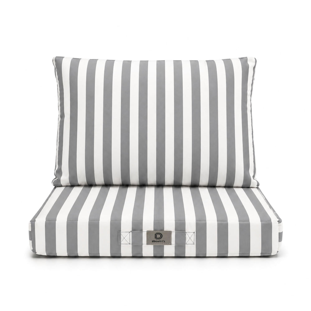 Conjunto Almofadas Jardim 50x60 Riscas Cinzento Claro – foto 8