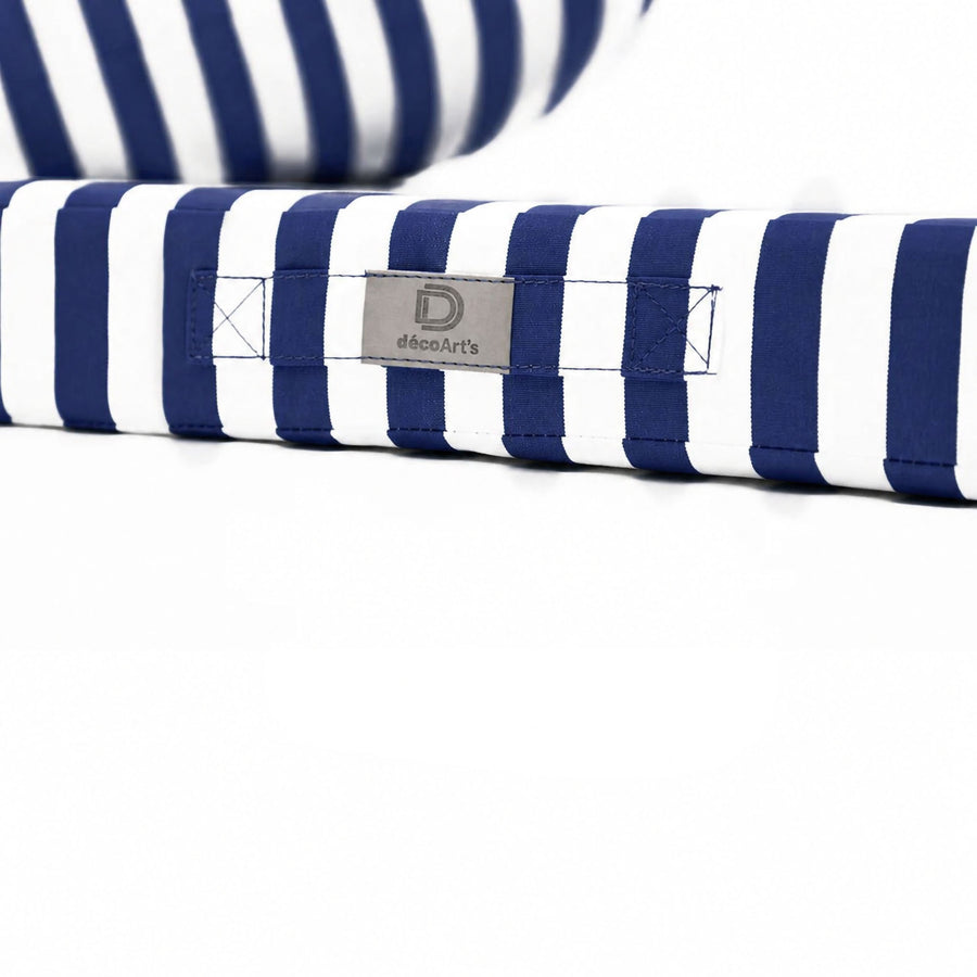 Gartenlounge-Kissen-Set 60x60 Marineblaue Streifen, für drinnen und draußen
