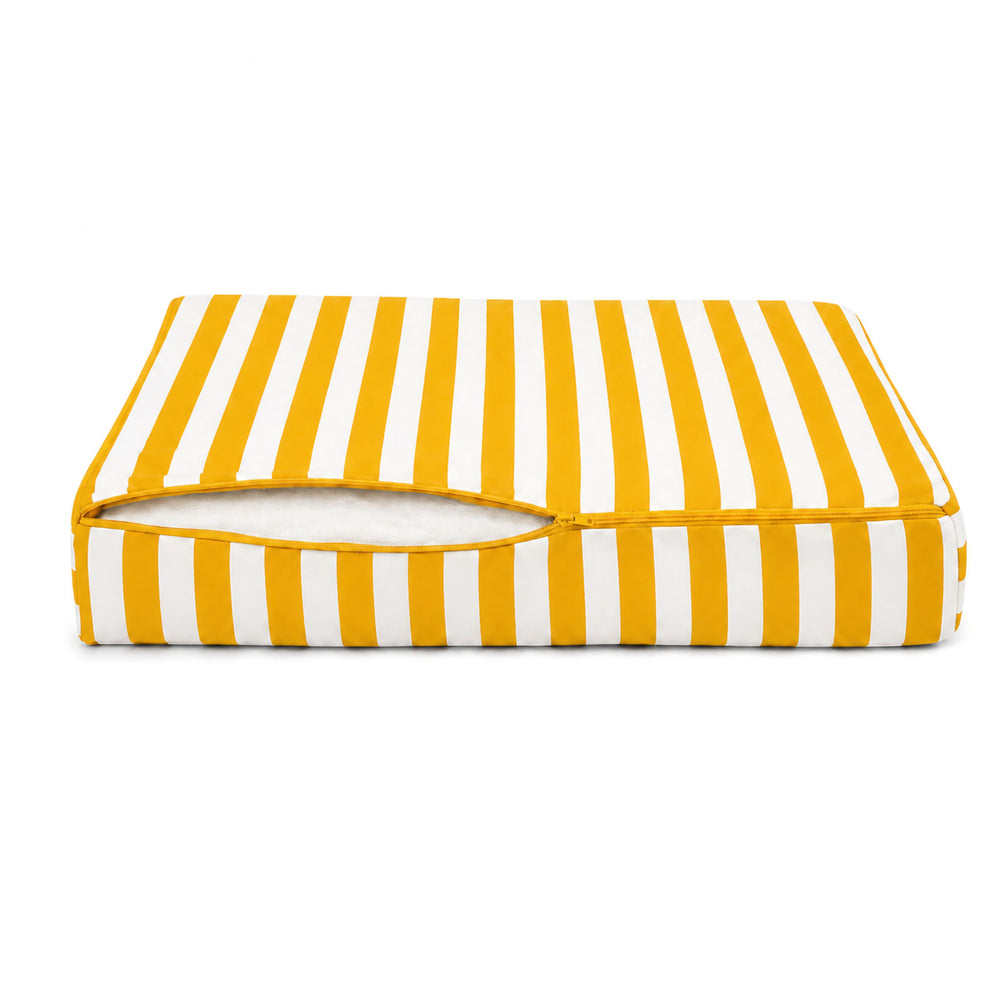 Gartenkissen-Set 60x70 Streifen Gelb, für drinnen und draußen