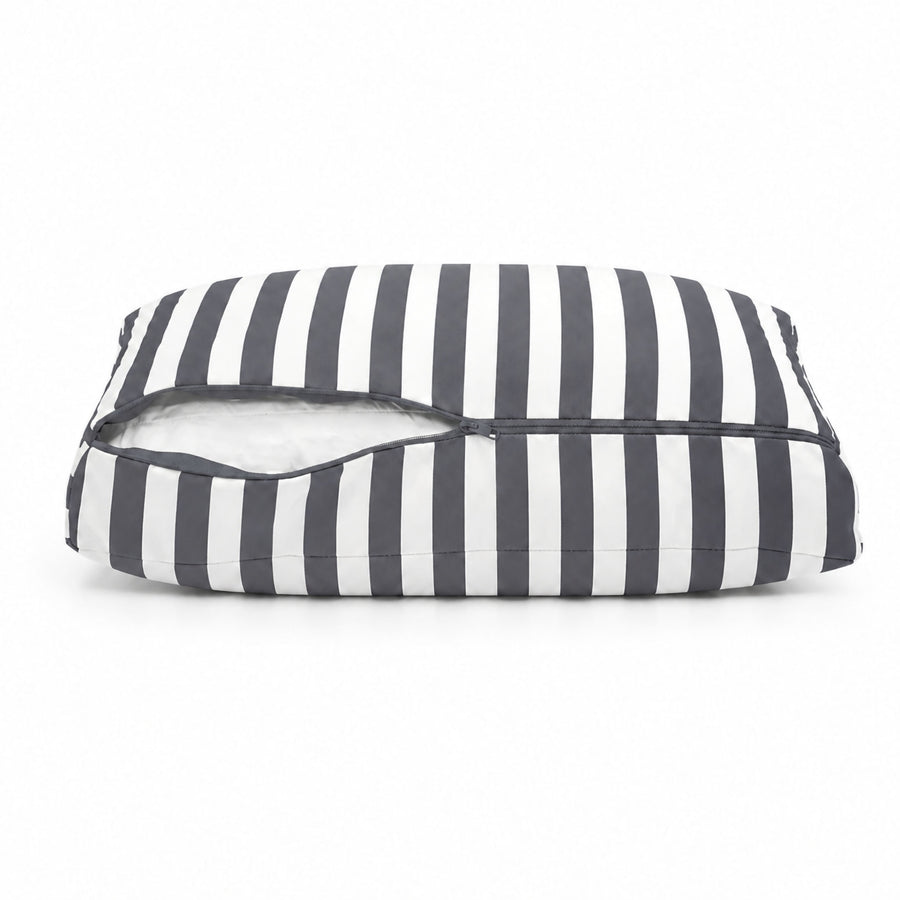 Garden Lounge Cushion Set 50x50 Dark Grey Stripe, OEKO-TEX certified