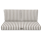 Gartenlounge-Kissen-Set 100x50 Beige Streifen - Premium 270g (1 Sitzfläche + 2 Rückenlehnen)