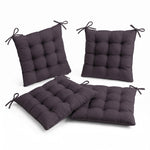 Set of 4 Chair Pads 40x40 Carbon Grey - Indoor & Outdoor (Water-Repellent with Ties)