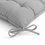 Set of 4 Chair Pads 40x40 Light Grey - Indoor & Outdoor (Water-Repellent with Ties)