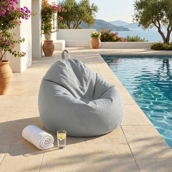 XL Outdoor Bean Bag - 110x120 cm - Pebble Gray