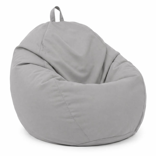 Pouf poire XL de exterior - 110x120 cm - Gris Galet