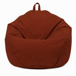 Pouf Poire XL 110x120 Terracotta - Déhoussable & Imperméable (Garni Billes)