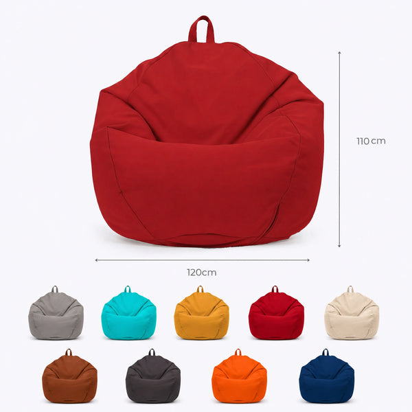 Pouf poire XL de exterior - 110x120 cm - Rouge