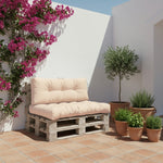 Ensemble de coussins palette beige pour fauteuils et canapés, imperméables et épais de 15 cm, pour décoration intérieure confortable.