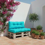 Ensemble de coussins palette 120x80 cm bleu Caraïbes, épais et imperméable, pour fauteuils et canapés, Deco-arts.fr