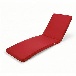 Matelas Bain de Soleil 185x60 Rouge Piment - Déhoussable & Imperméable (Transat)