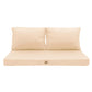 Ensemble Coussins Salon Jardin 100x50 Beige - Déhoussable & Anti-UV (1 Assise + 2 Dossiers)