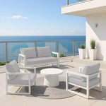 Ensemble de coussins pour salon de jardin Déco Arts, gris galet, déhoussables et anti-UV, pour fauteuils et canapés 60x70 cm.