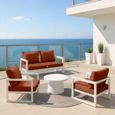 Coussins pour salon de jardin déhoussable 50x60cm Terracotta - Deco-arts.fr