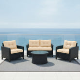 Coussins pour salon de jardin capitonné 60x60cm Beige - Deco-arts.fr