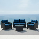 Coussins pour salon de jardin capitonné 60x60cm Bleu pétrole - Deco-arts.fr