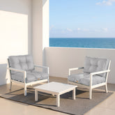 Coussins pour salon de jardin capitonné 50x50cm gris galet - Deco-arts.fr