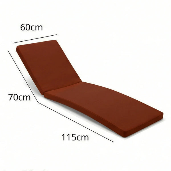 Matelas terracotta 185x60 cm - déhoussable, imperméable