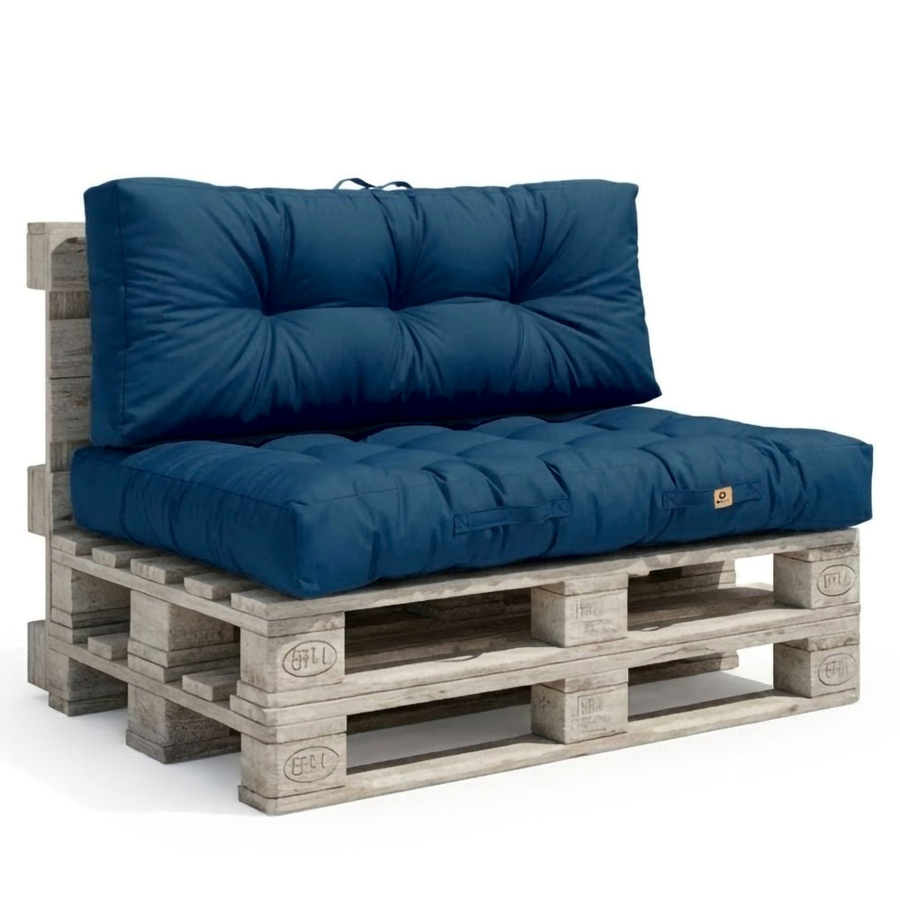Palletkussenset 120x80 Petroleumblauw, 15 cm dik