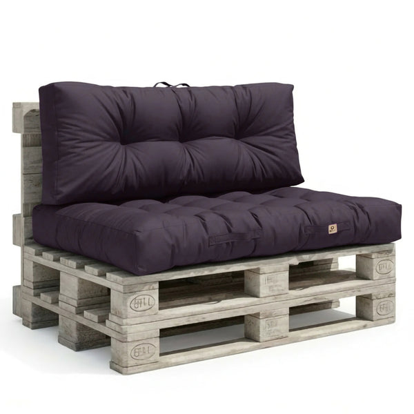 Ensemble de coussins gris foncé pour fauteuils et canapés, imperméables et épaissis à 15cm, de la marque Deco-arts.fr