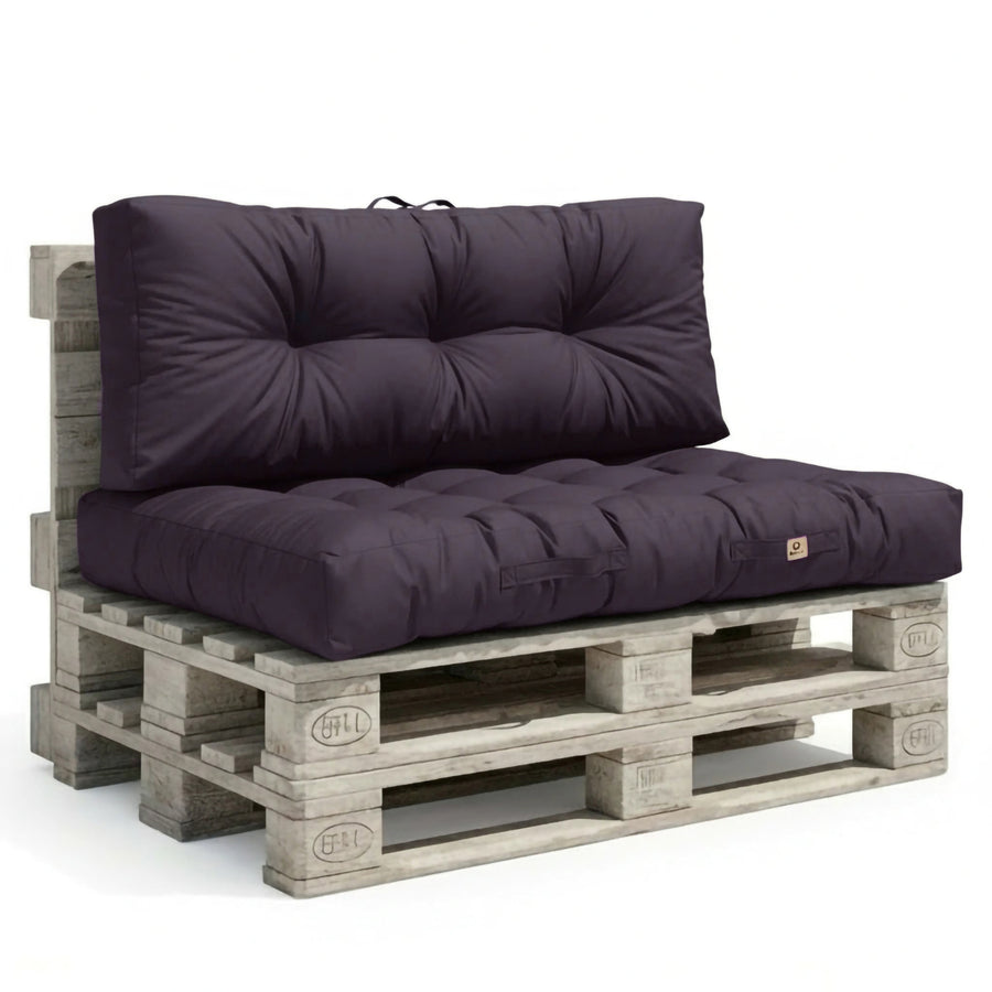 Palettenkissen-Set 120x80 Carbongrau, 15 cm dick