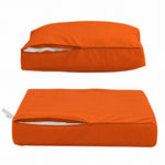 Ensemble Coussins Salon Jardin 50x60 Orange - Largeur 60cm (Assise + Dossier)
