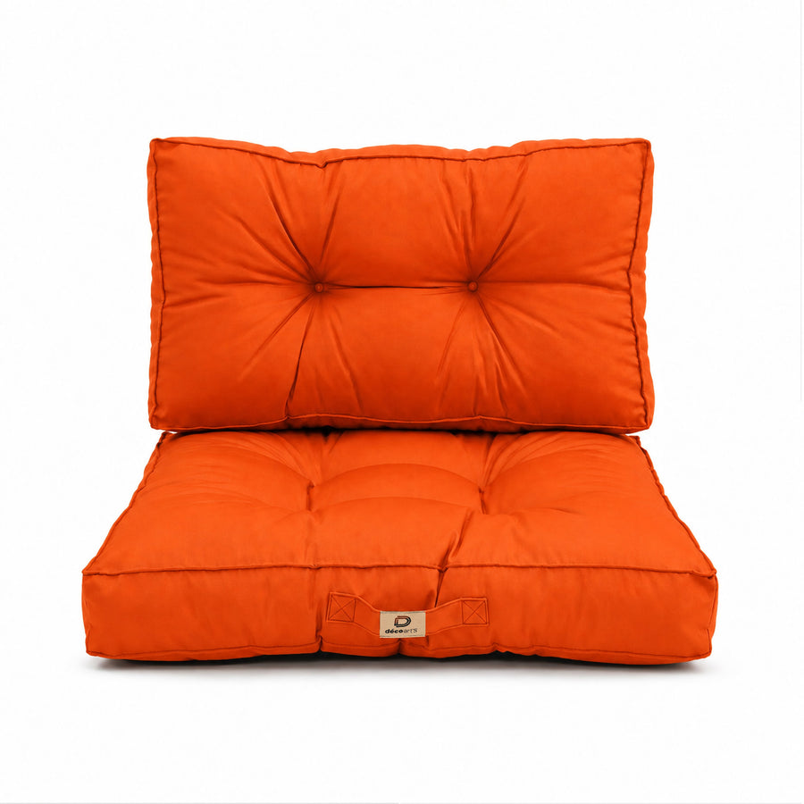 Gepolstertes Kissen-Set 60x60 Orange, für drinnen und draußen