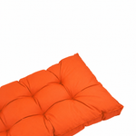 Tufted Cushion Set 50x50 Orange - Thick 15cm & Plush (Seat + Backrest)