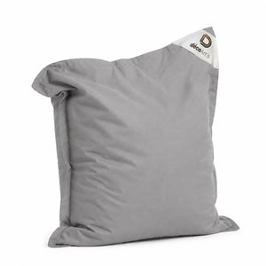 Housse de Pouf XL 120x80 Gris Galet - (Housse Seule à Garnir - Intérieur/Extérieur)