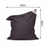 XL Bean Bag Cover 120x80 Carbon Grey - (Cover Only - To Fill - Indoor/Outdoor)