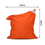 XL Bean Bag Cover 120x80 Orange - (Cover Only - To Fill - Indoor/Outdoor)