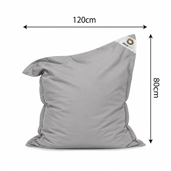 XL-Sitzsackbezug 120x80 Kieselgrau - (Bezug zum Selbstbefüllen - Innen-/Außenbereich)