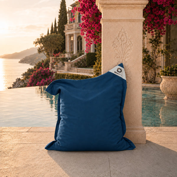 Capa de Pufe XL 120x80 Azul Petróleo - (Capa Avulsa para Encher - Interior/Exterior)