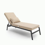 Premium Sonnenliegen-Auflage 190x60 Buttergelb - 10cm Dick & Kopfkissen (Abnehmbar)